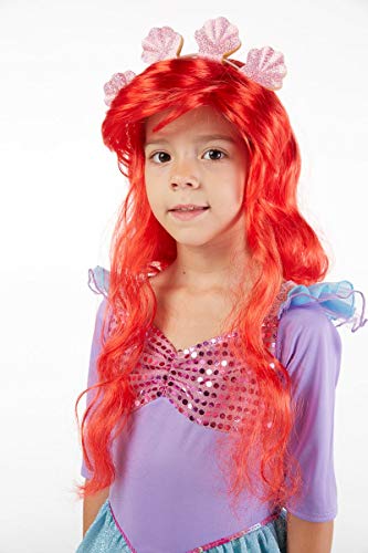 Spooktacular Creations Deluxe Mermaid Costume Set with Red Wig and Headband (Toddler (3-4))