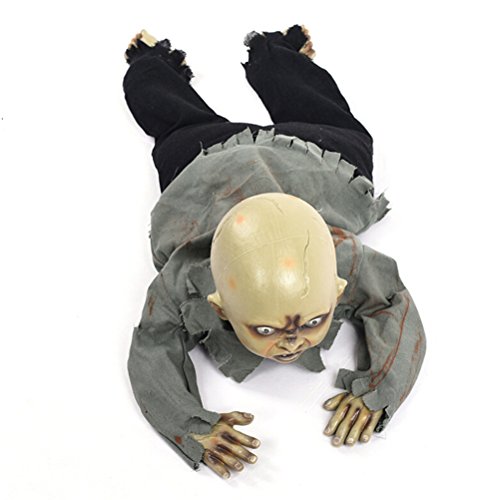 BESTOYARD Halloween Decoration Crawling Zombie Creeping Zombie Props Horror Bloody Haunted House Yard Scary Decorations with Battery Operated Control