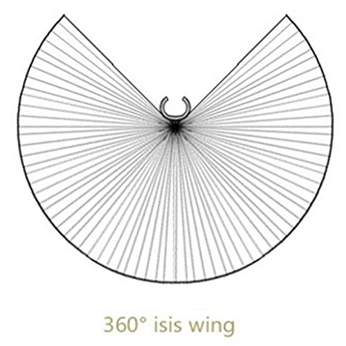 MUNAFIE Halloween Costumes Belly Dance Isis Wings for Children Kids White