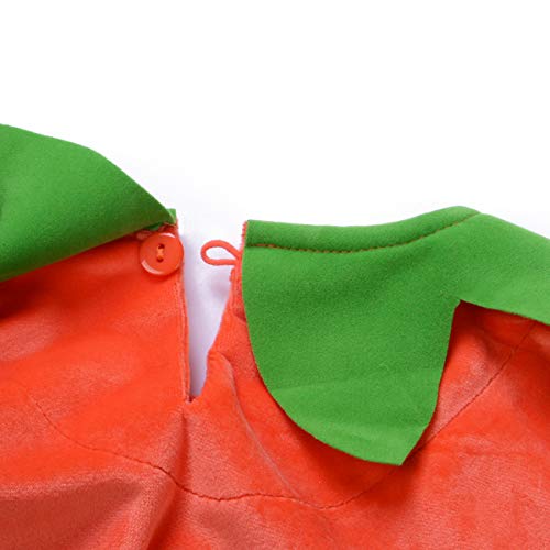 BeQeuewll Infant Baby Boys Girls Halloween Pumpkin Costume Hooded Romper Jumpsuit Outfits Dress Up Set (6-12 Months, Baby Halloween Costumes Romper)