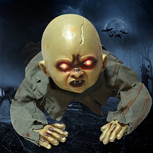 BESTOYARD Halloween Decoration Crawling Zombie Creeping Zombie Props Horror Bloody Haunted House Yard Scary Decorations with Battery Operated Control