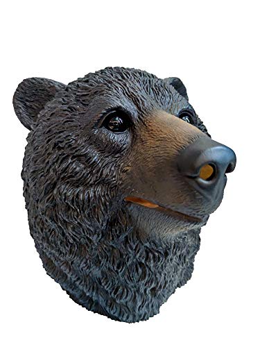 AQKILO Black Bear Mask Wild Animal Latex Full Head Realistic Masks Fancy Dress for Halloween Carnival Costume Party