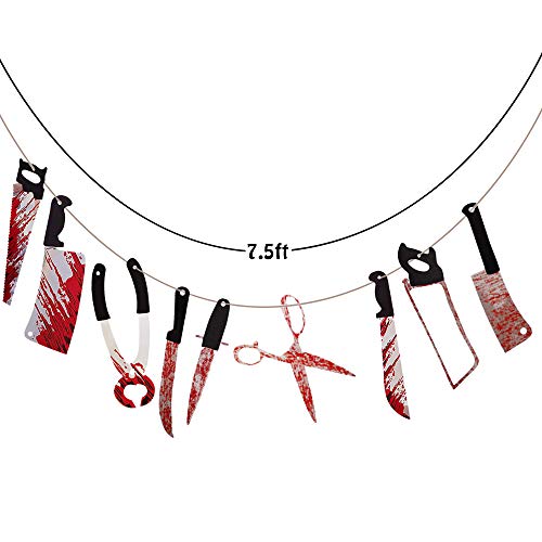 Halloween Party Decorations 3 Set Bloody Garland Banner Halloween Props Decorations Halloween Zombie Vampire Party Decorations Supplies Halloween Indoor Outdoor Decorations Oasisblossom
