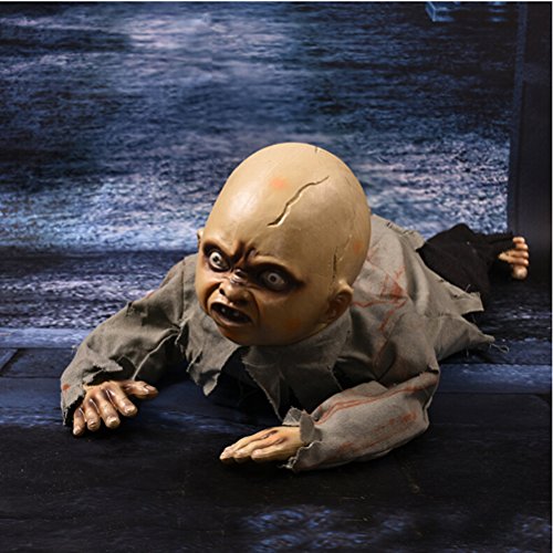 BESTOYARD Halloween Decoration Crawling Zombie Creeping Zombie Props Horror Bloody Haunted House Yard Scary Decorations with Battery Operated Control