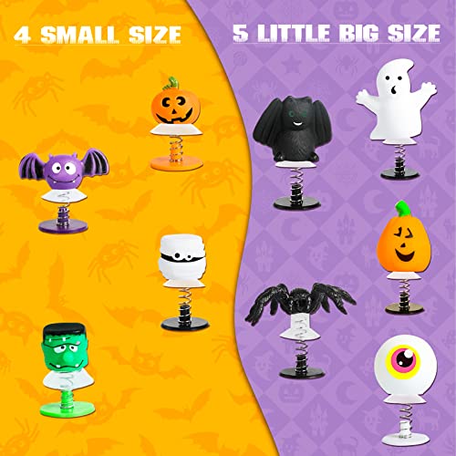 MGparty 24Pcs Halloween Jumping Popper Spring Toys for Kids, Halloween Party Favors Toys for Kids Birthday Party, Bulk Goodies Filler, Carnival Prizes, Pinata Filler, Halloween Treat Bags Gifts