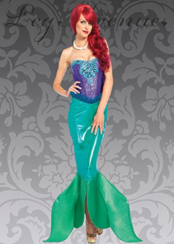 Leg Avenue Women's 2 Pc Deep Sea Siren Mermaid Costume, Green, Large