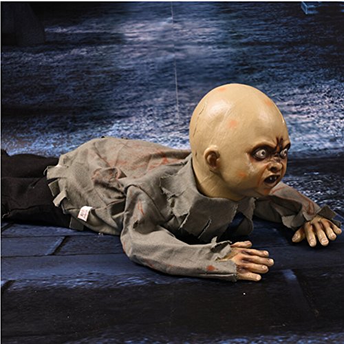 BESTOYARD Halloween Decoration Crawling Zombie Creeping Zombie Props Horror Bloody Haunted House Yard Scary Decorations with Battery Operated Control