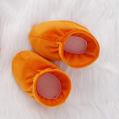 Lamuusaa Newborn Baby Girls Boys Halloween Costumes Sleeveless Pumpkin Romper Bodysuit Hat Socks Halloween Outfits 0-3Y (6-12M, Orange)