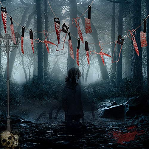 Halloween Party Decorations 3 Set Bloody Garland Banner Halloween Props Decorations Halloween Zombie Vampire Party Decorations Supplies Halloween Indoor Outdoor Decorations Oasisblossom