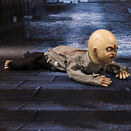 BESTOYARD Halloween Decoration Crawling Zombie Creeping Zombie Props Horror Bloody Haunted House Yard Scary Decorations with Battery Operated Control