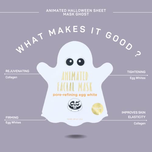 SpaLife Animated Halloween Sheet Mask Pumpkin, Ghost, Bat Bundle