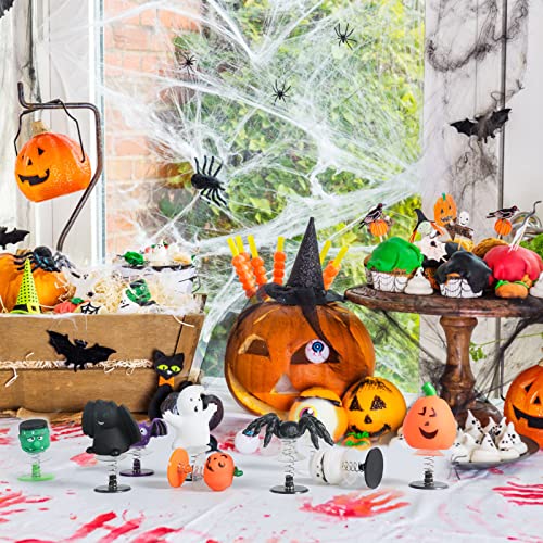 MGparty 24Pcs Halloween Jumping Popper Spring Toys for Kids, Halloween Party Favors Toys for Kids Birthday Party, Bulk Goodies Filler, Carnival Prizes, Pinata Filler, Halloween Treat Bags Gifts