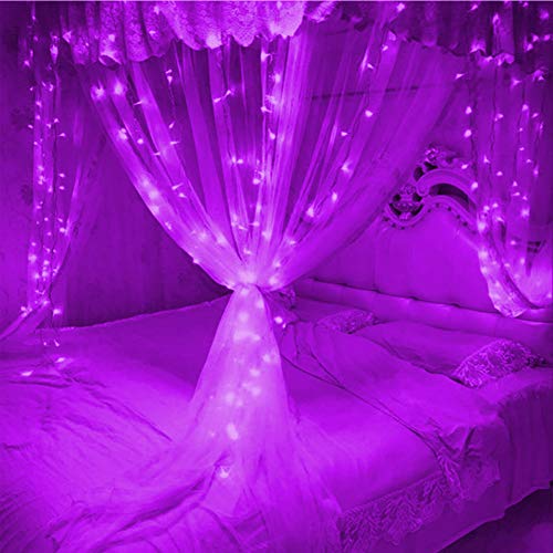 Twinkle Star, 6 Inches Indoor Outdoor, LED String Light for Christmas Wedding Party Home Garden Bedroom Outdoor Indoor Wall Decoration (Purple)