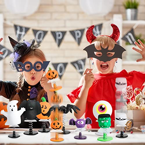 MGparty 24Pcs Halloween Jumping Popper Spring Toys for Kids, Halloween Party Favors Toys for Kids Birthday Party, Bulk Goodies Filler, Carnival Prizes, Pinata Filler, Halloween Treat Bags Gifts