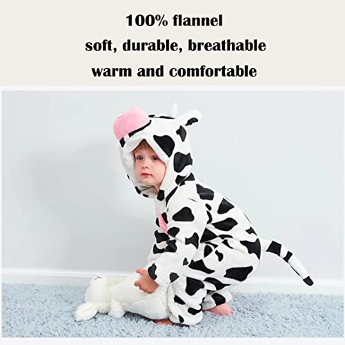 QIAONIUNIU Halloween Baby Cow Costumes Toddler Onesie Infants Cosplay Romper 24-30 Months