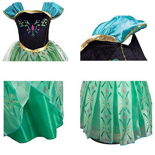 Newland Little Girls Princess Dress Costume for Christmas Birthday Halloween Party (110CM(3-4T)-M)