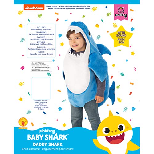 Rubie's Kid's Daddy Shark Costume with Sound Chip