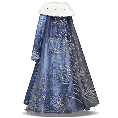 Mukola Girls Princess Costume Queen Dress Up Birthday Halloween Party 3-8Y