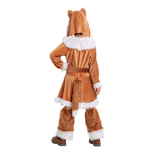 Spooktacular Creations Girls Sweet Fox Costume for Kids,Toddler Halloween Dress Up, Jungle-themed Party (Medium (5-7 yrs))