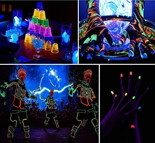 HouLight UV LED Black Light, High Power 10W LED Black Light Flood Light IP65-Waterproof (85V-265V AC) for Blacklight Party Supplies, Neon Glow, Glow in The Dark, Birthdays, Blacklights, Curing