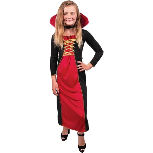 Kangaroo Victorian Kids Vampire Costume – Vampire Costume for Girls – Small-Sized Kids Vampire Costume Halloween Dress up – Royal Girls’ Vampire Costume for Cosplay Dress up Medium 8-10