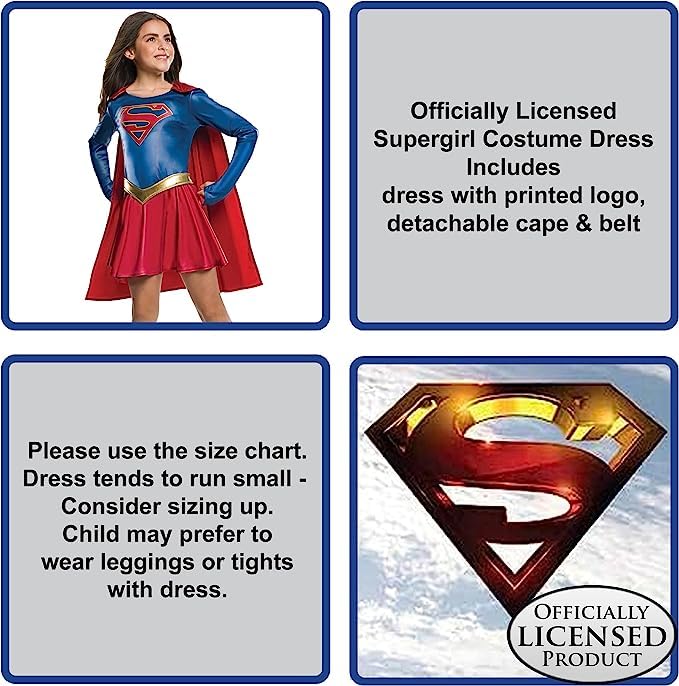 Rubie's Costume Kids Supergirl TV Show Costume, Medium, Model:630076_M
