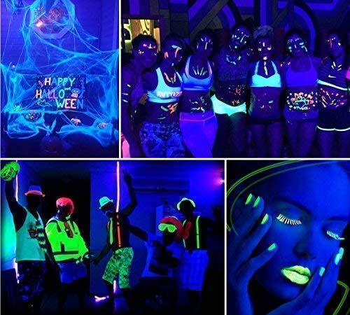 HouLight UV LED Black Light, High Power 10W LED Black Light Flood Light IP65-Waterproof (85V-265V AC) for Blacklight Party Supplies, Neon Glow, Glow in The Dark, Birthdays, Blacklights, Curing