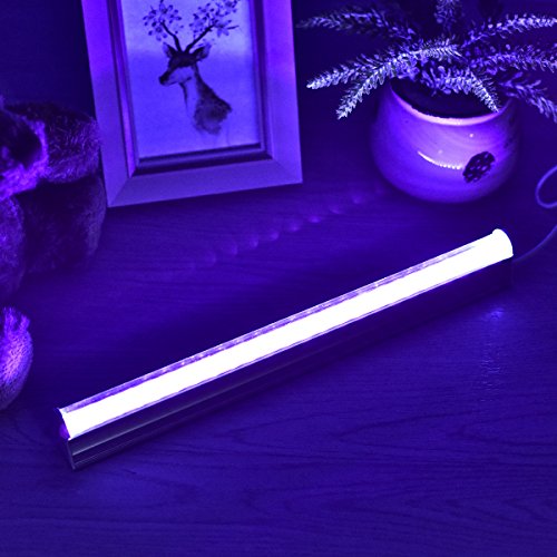 LECIEL UV LED Black Light Fixtures, 6W Portable Blacklight Lamp for Halloween and Blacklight Parties, UV Poster, UV Art, Ultraviolet Curing, or Stain Detector …
