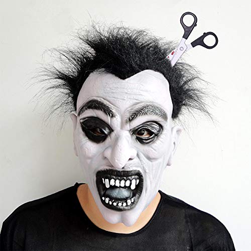 Rotumaty Scary Costume Accessories Bloody Headband (Bloody Knife/Syringe/Scissors) Funny Headwear Through Head Toys for Halloween (Scissors)