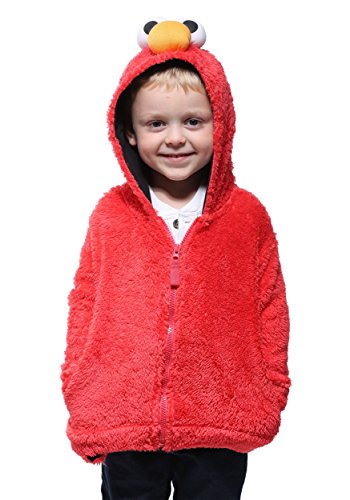 Sesame Street Boys' Toddler Costume Hoodie, Elmo Red, 4T