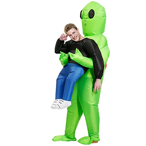 Poptrend Adults Inflatable Halloween Costumes Blow Up Alien Costume for Halloween, Christmas,Easter Day, Festivals, Birthday Party，Alien Enthusiast…