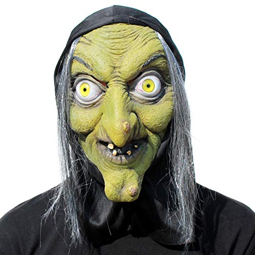 PartyHop - Old Woman Witch Mask - Halloween Scary Horror Cosplay Costume
