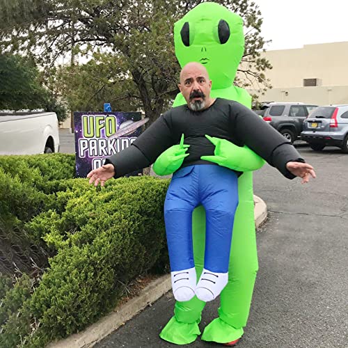 Poptrend Adults Inflatable Halloween Costumes Blow Up Alien Costume for Halloween, Christmas,Easter Day, Festivals, Birthday Party，Alien Enthusiast…