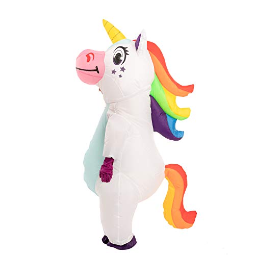 Spooktacular Creations Inflatable Halloween Costume Full Body Unicorn Inflatable Costume - Child Unisex S (White, Child (4-6))