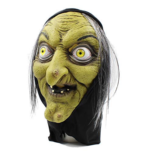 PartyHop - Old Woman Witch Mask - Halloween Scary Horror Cosplay Costume