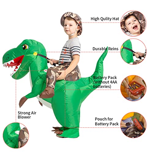 GOOSH Inflatable Dinosaur Costume for Kids Halloween Costumes Boys Girls