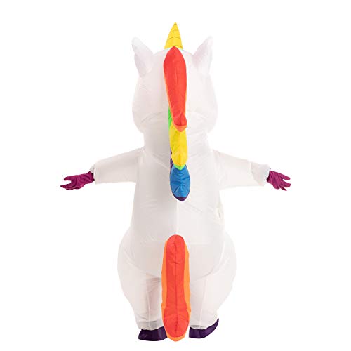 Spooktacular Creations Inflatable Halloween Costume Full Body Unicorn Inflatable Costume - Child Unisex S (White, Child (4-6))