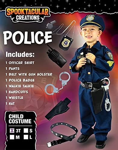 JOYIN Toy Deluxe Police Officer Costume and Role Play Kit for Kids Halloween Cosplay (Toddler)
