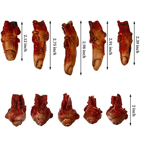 15 Pieces Halloween Broken Fake Body Parts Decoration Scary Fake Fingers Eyeballs Horror Props Halloween Haunted Room Vampire Zombie Horror Party Favors