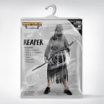 Grim Reaper Halloween Costume with Glowing Red Eyes