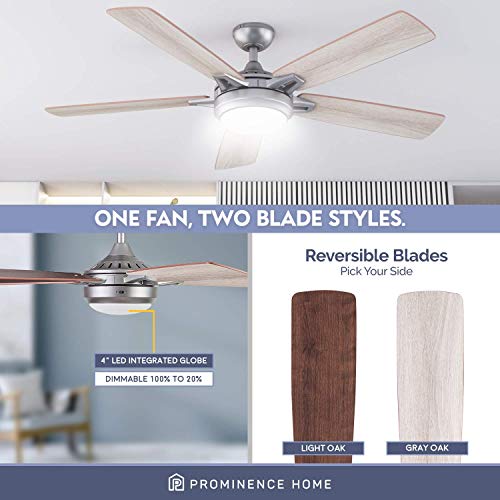 Smart 52" Ceiling Fan with Light & Remote