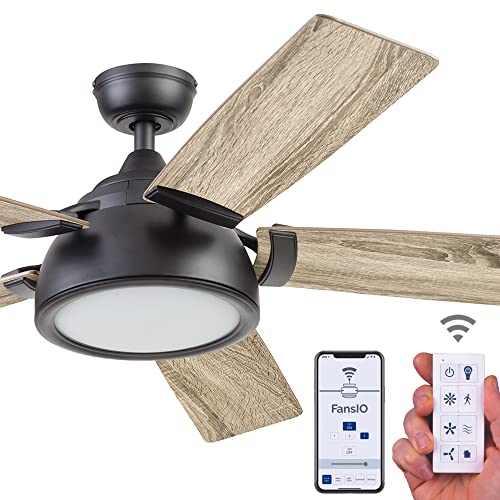 Matte Black 52" Smart Ceiling Fan