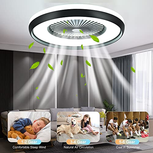 Smart Bladeless Ceiling Fan with LED Lighting