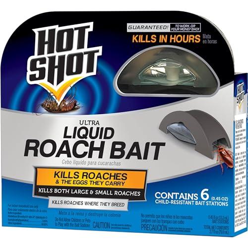 Hot Shot Liquid Roach Bait, 6-Count, Powerful Killer
