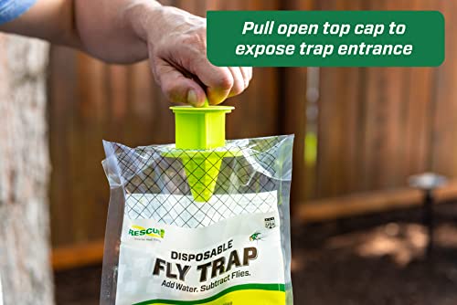 8-Pack Outdoor Disposable Hanging Fly Traps by RESCUE!