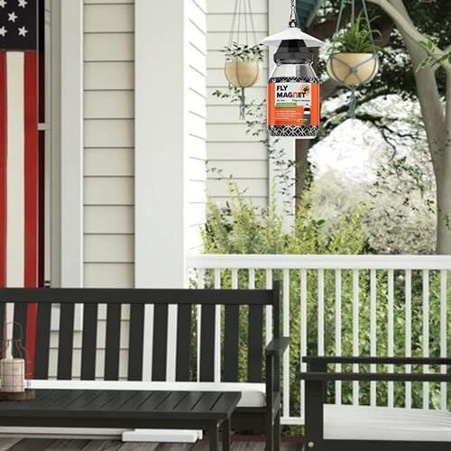 Outdoor Fly Trap 2-Pack with Dissolvable Non-Toxic Bait