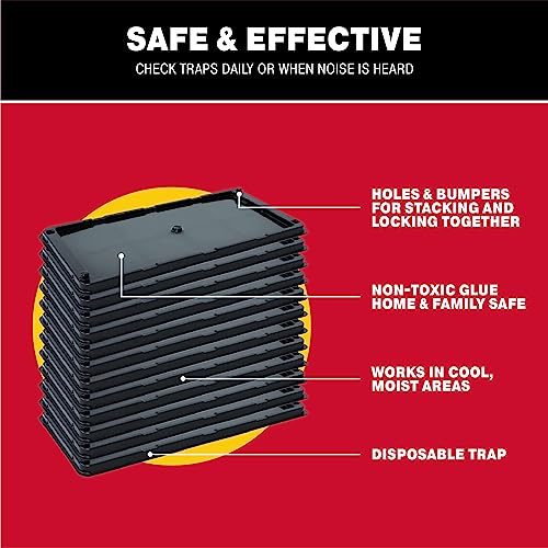 Catchmaster 12PK Indoor Pest Control Glue Traps Mouse/Rat
