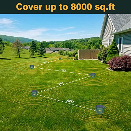Solar Powered Mole Repellent for Lawns | 8PCS