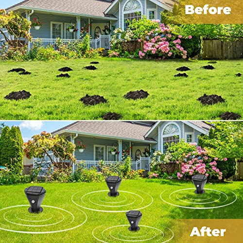8 Pack Solar Powered Ultrasonic Pest Repellent Stakes