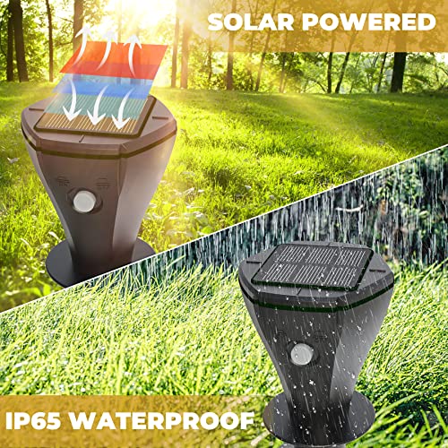 8 Pack Solar Powered Ultrasonic Pest Repellent Stakes